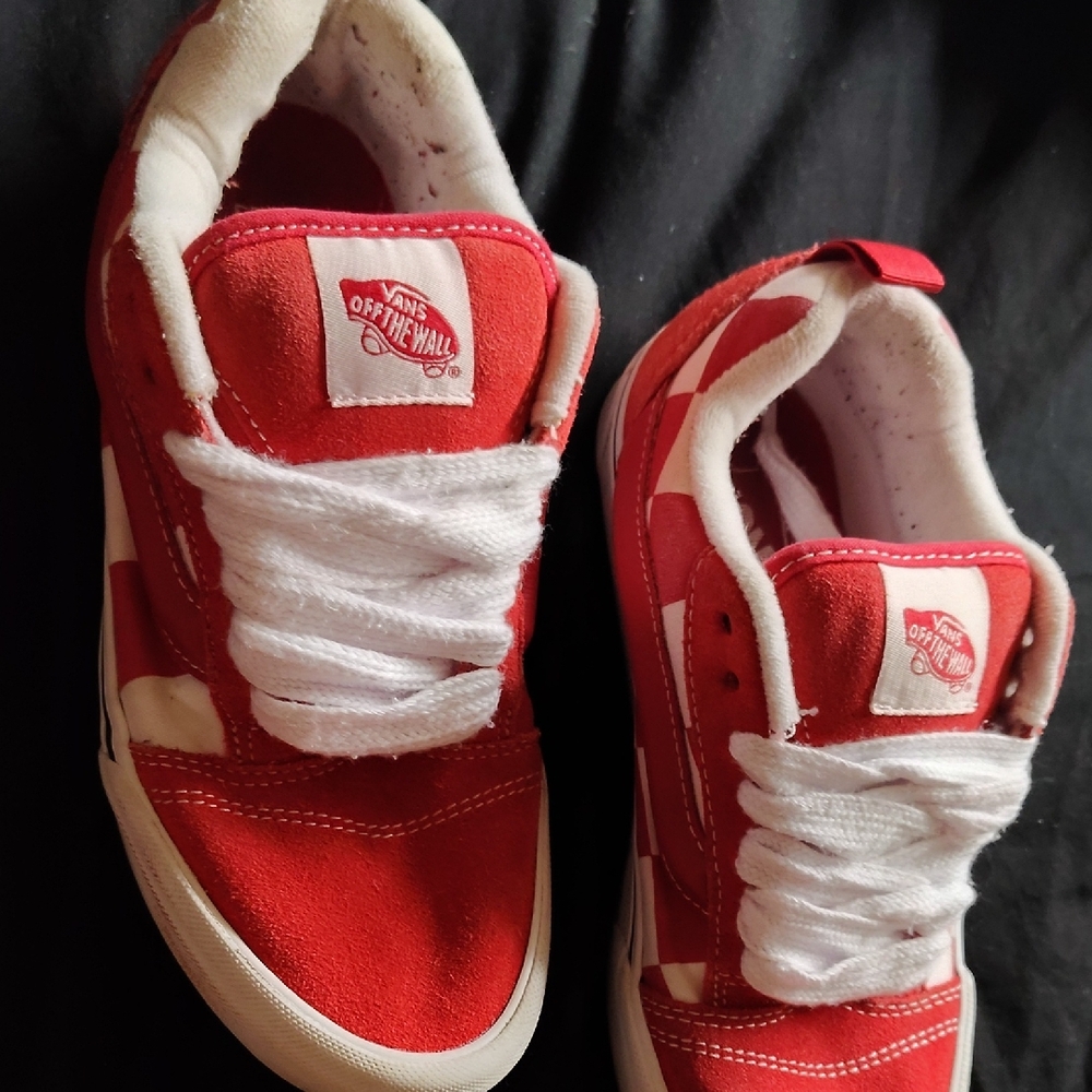 Vans Kids Red and White Sneakers